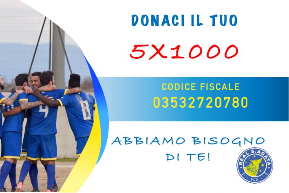 Il Real Sant'Agata negli Enti no profit del 5x1000