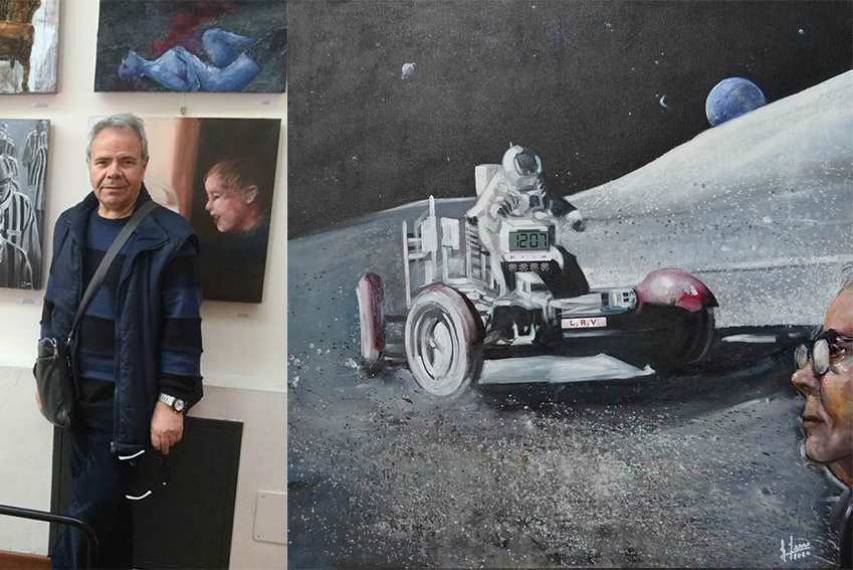 Il “Lunar Rover Vehicle” nella tela di Francesco Ferro