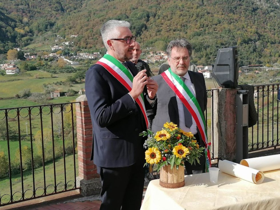 I sindaci Oddo e Nocito, novembre 2022, a Sant'Agata di Esaro