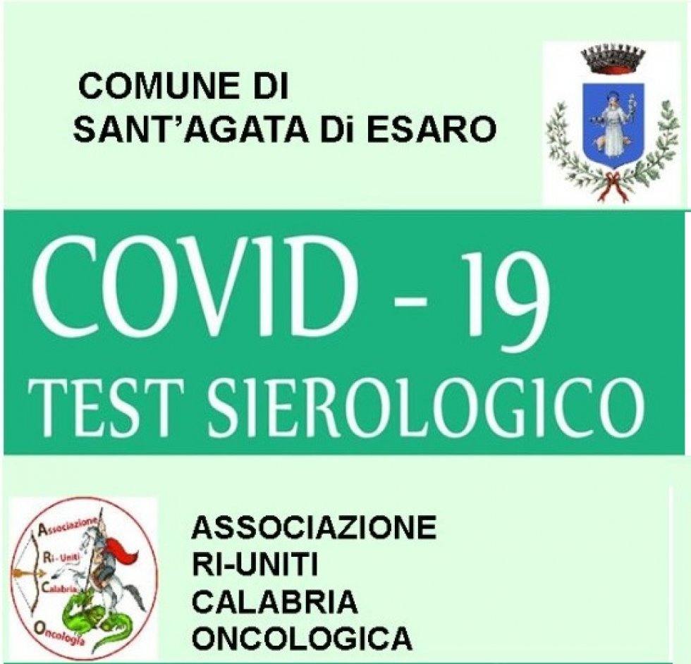 La locandina per l'effettuazione dei test