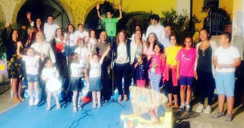 Organizzatori e protagonisti della splendida serata nel Chiostro San Francesco di Paola