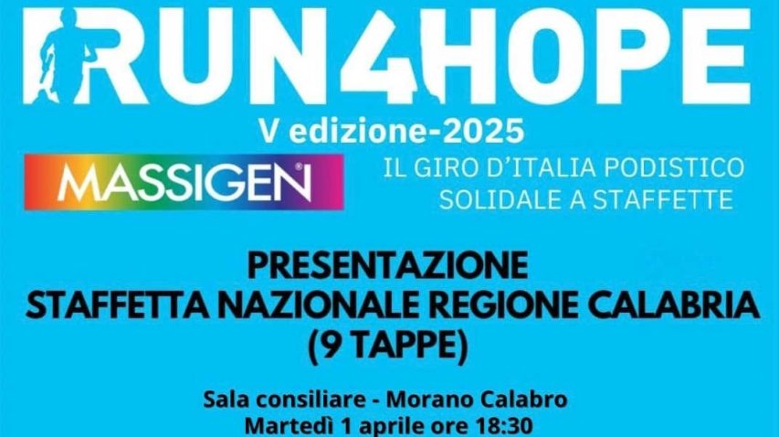 A Morano il lancio di “Run4Hope 2025”