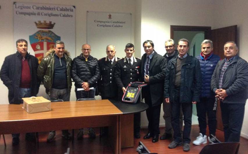 La Fidelitas dona un defibrillatore ai Carabinieri di Corigliano Calabro