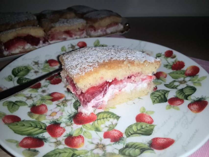 Torta fresca alle fragole