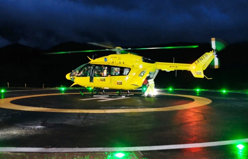 Una piazzola elisoccorso notturno 