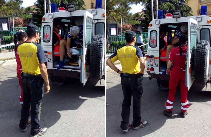 Intervento del Soccorso Alpino della Guardia di Finanza alla Marathon degli Aragonesi