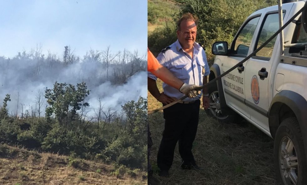 Le fiamme divampate e l'intervento dei soccorsi