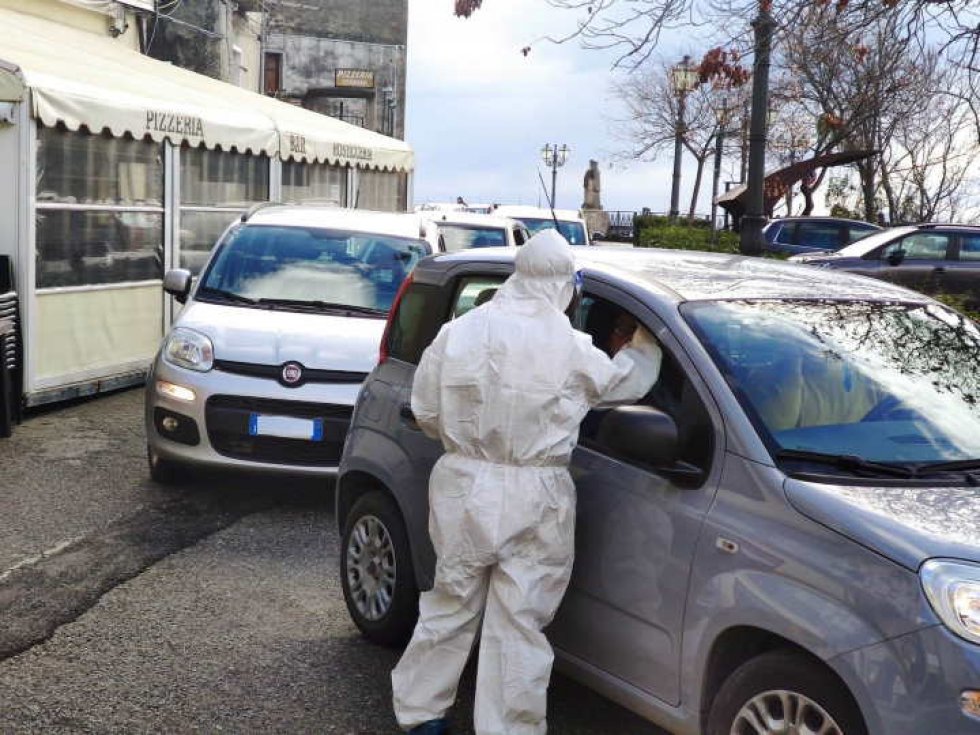 Lo screening in drive in svolto ad Altomonte 