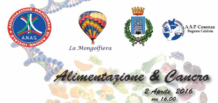 Alimentazione e Cancro al centro di un convegno a Castrovillari