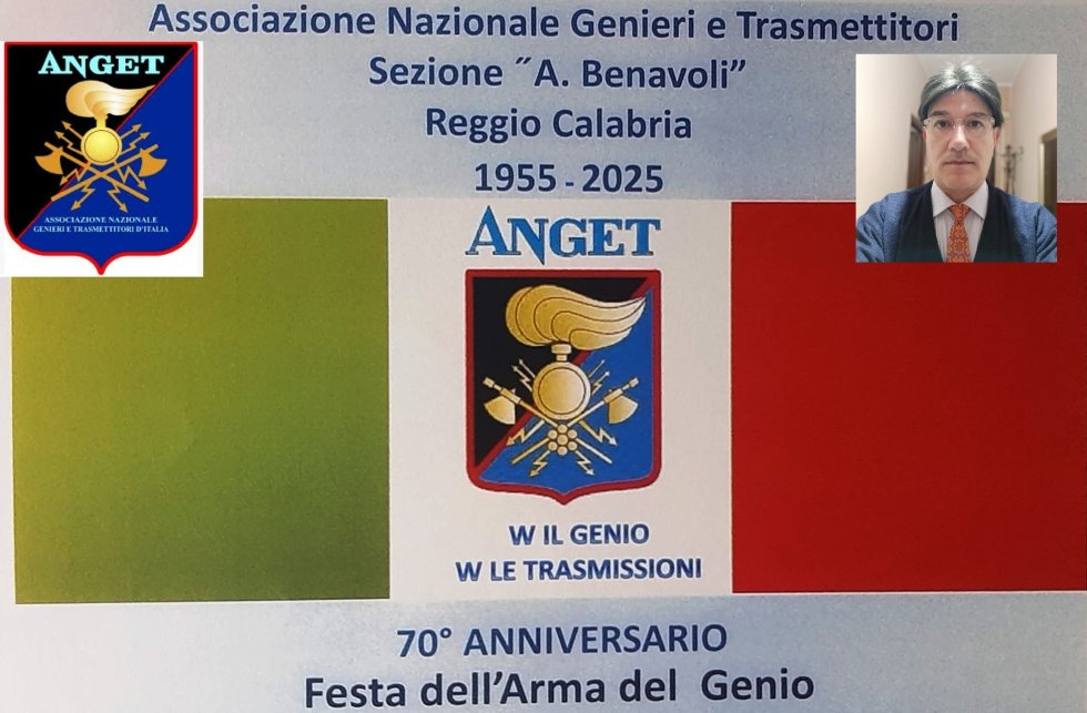 Il logo di Anget e nel riquadro Mario Martire