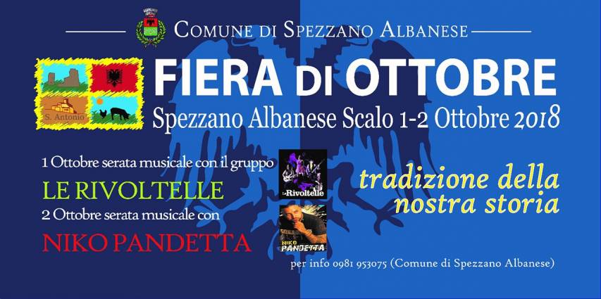 Torna la Fiera di Ottobre con le Rivoltelle e Niko Pandetta