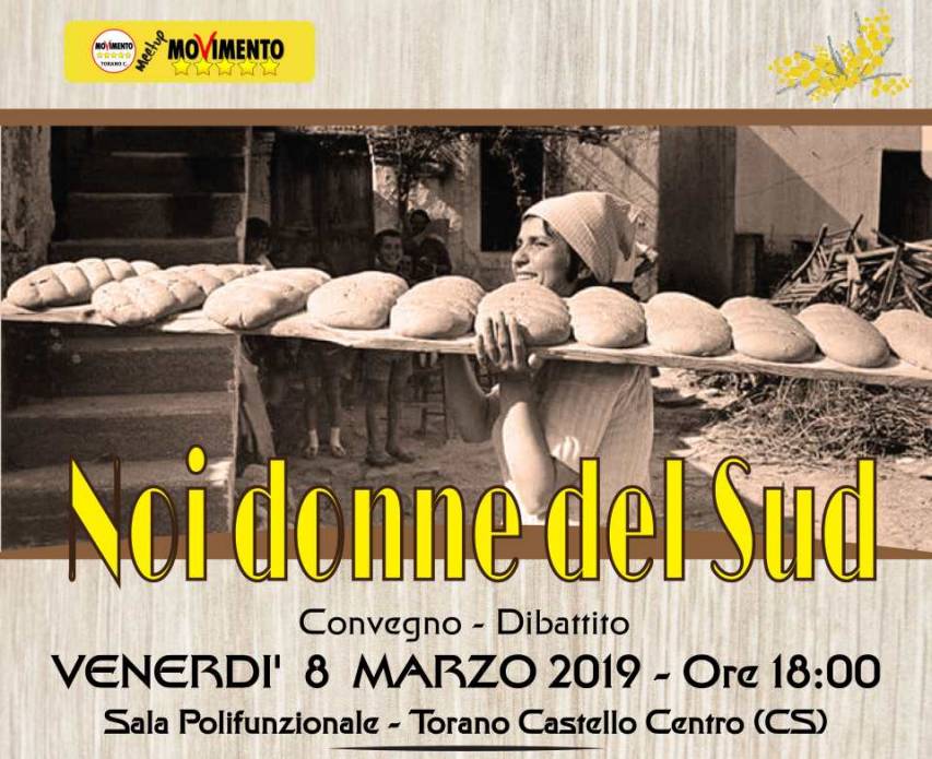 Torano, convegno "Noi donne del sud" per l'8 Marzo