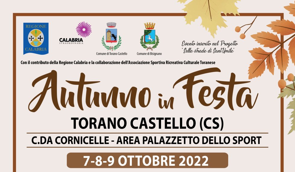 Torano. “Autunno in Festa”, oggi si parte con la tre giorni ricca di eventi