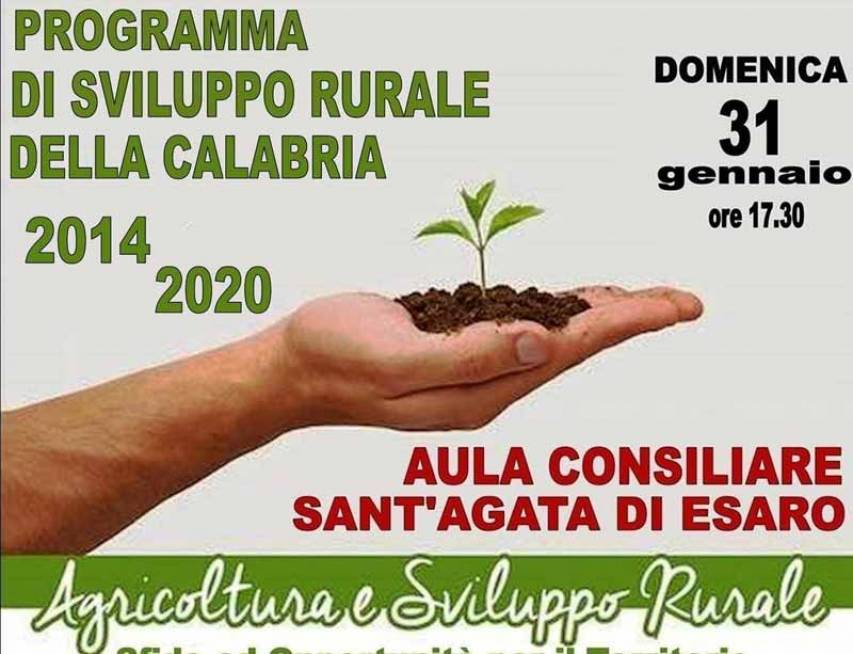 Domenica a Sant'Agata sarà presentato il Programma di Sviluppo Rurale