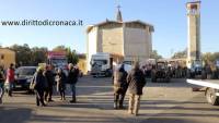 Un momento della protesta precedente a Campolescia