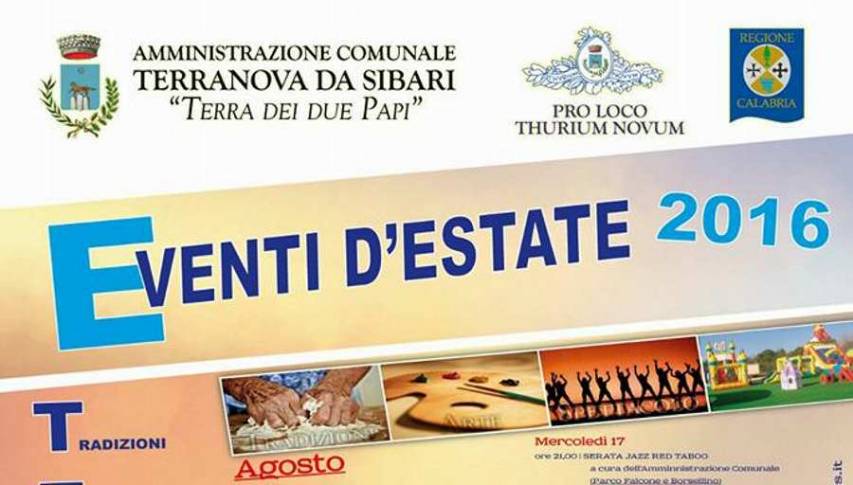 Torna Eventi d'Estate 2016 a Terranova. Tanti appuntamenti in programma