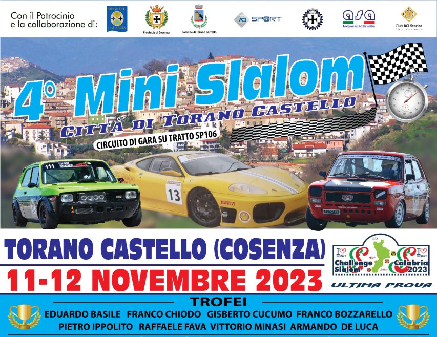 Sempre più vicino il week-end automobilistico toranese. Domenica si corre il 4° Minislalom