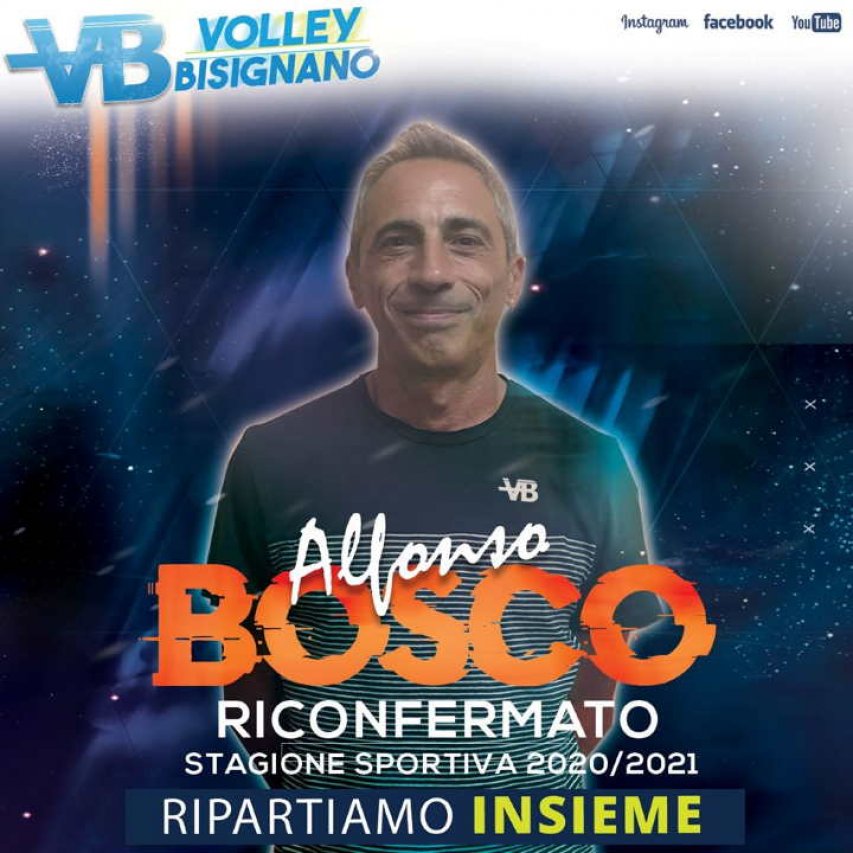 Coach Bosco resta al timone della Volley Bisignano 