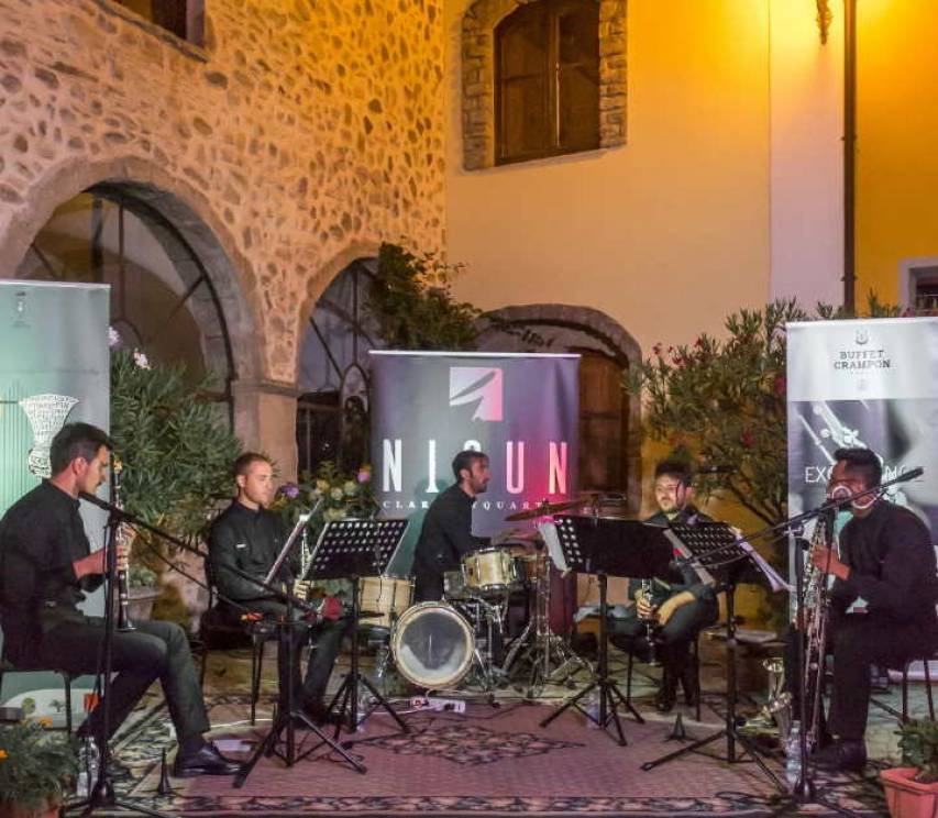 L'esibizione del Nigun Clarinet Quartet e Claudio Bagnato alle percussioni