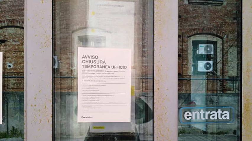 Le Poste del centro storico chiuso ormai da qualche tempo 