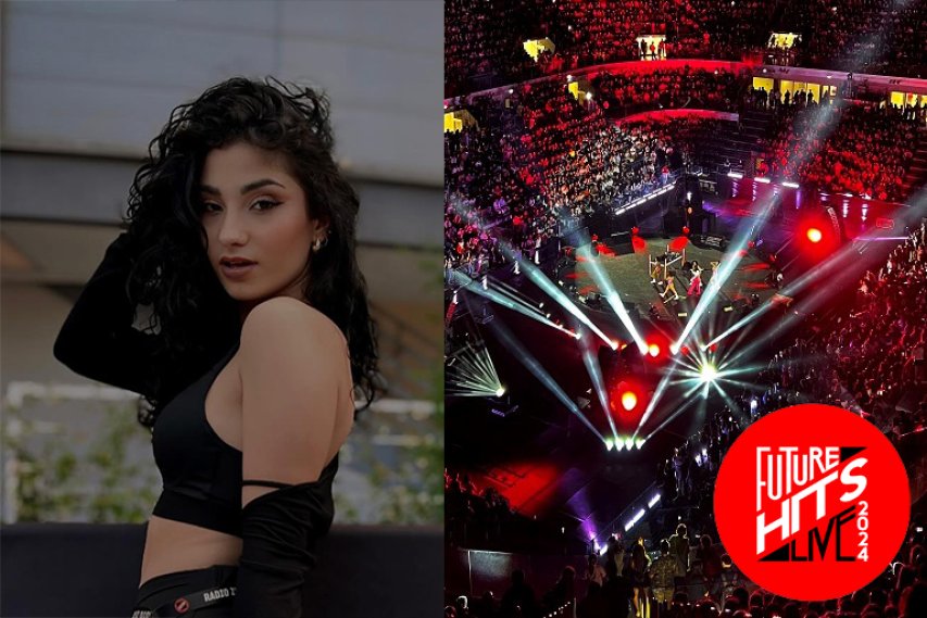 La toranese Alessia Filippelli ballerina al &quot;Radio Zeta Future Hits Live&quot; di Roma
