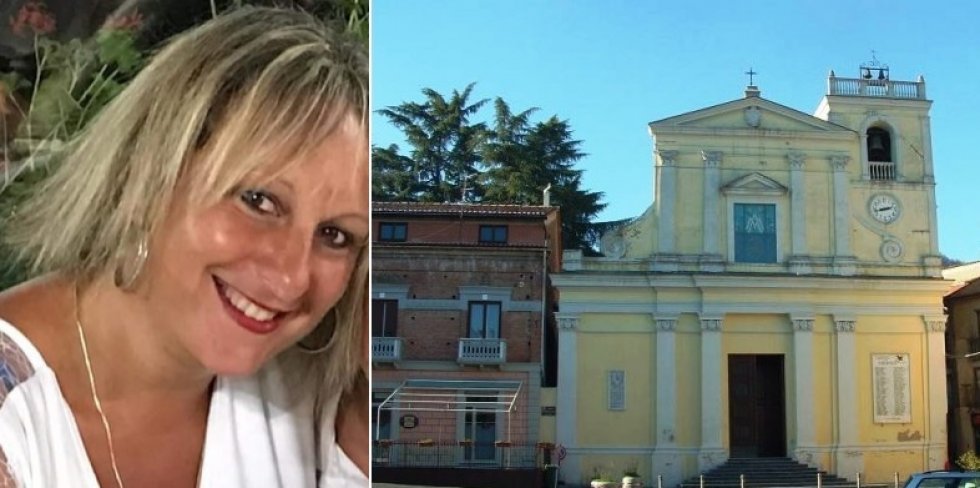 Sonia Lattari (riquadro) e la Chiesa Madre dove ci saranno i funerali 